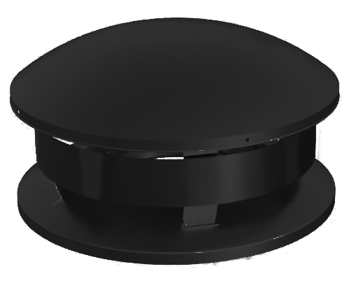 SFL 150mm ROUND TOP SATIN BLACK