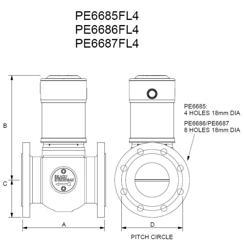 65mm Flanged Powerseat Eco Gas Safety Shut-Off Valve