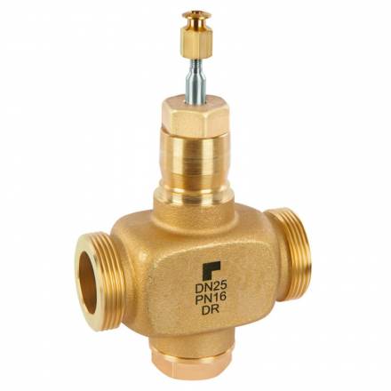 2-way Linear Valve, External Thread, DN15, PN16, kvs0.63