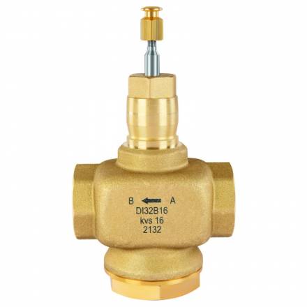 2-way Linear Valve, Internal Thread DN15, PN16, kvs0.63