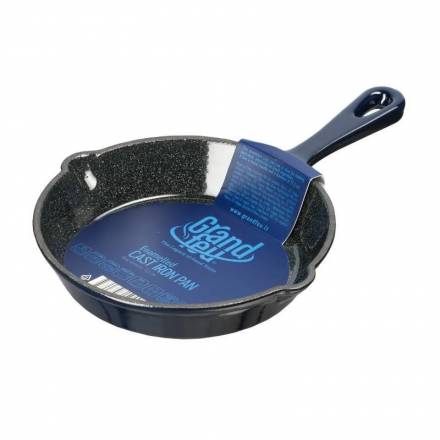 Grandfeu Blue Enamelled Cast Iron Frying Pan