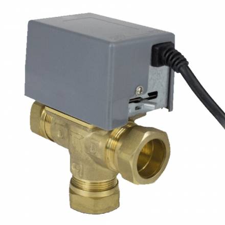 22mm 3 Port Motorised Valve