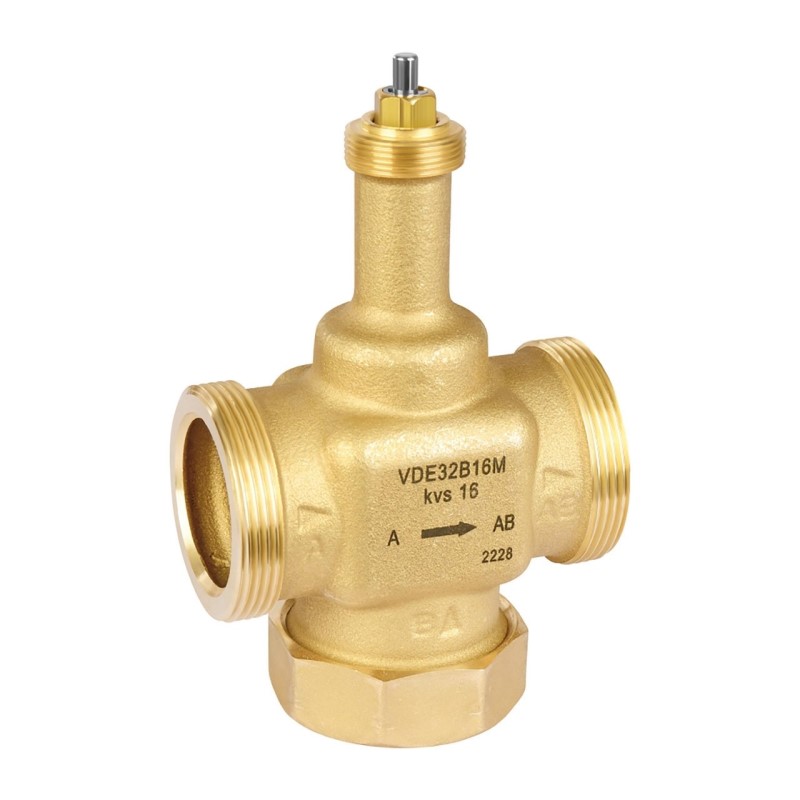 2-way Valve Small, External Thread, DN25, PN16, kvs10, Modulating