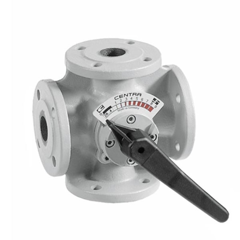 1/2" Screwed 4-Way Rotary Control Valve PN6 KVS=4.0